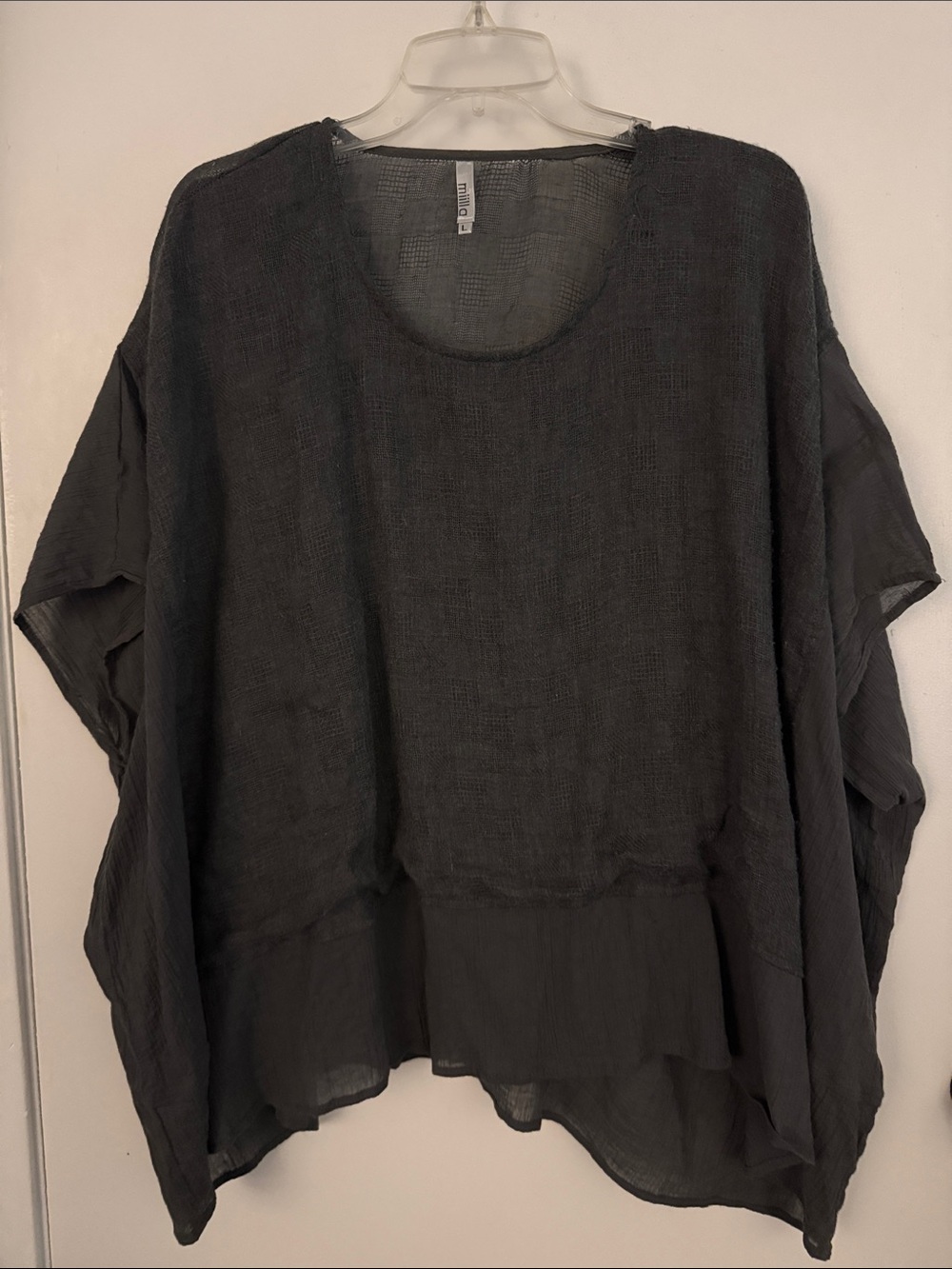 Miilla Clothing Charcoal Gauzy Boxy Tunic